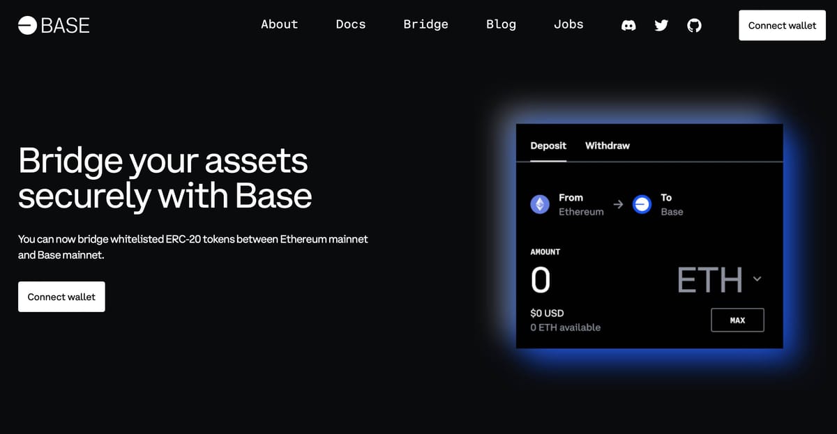 Layer-2 Base Officially Opens ETH Bridge for Users