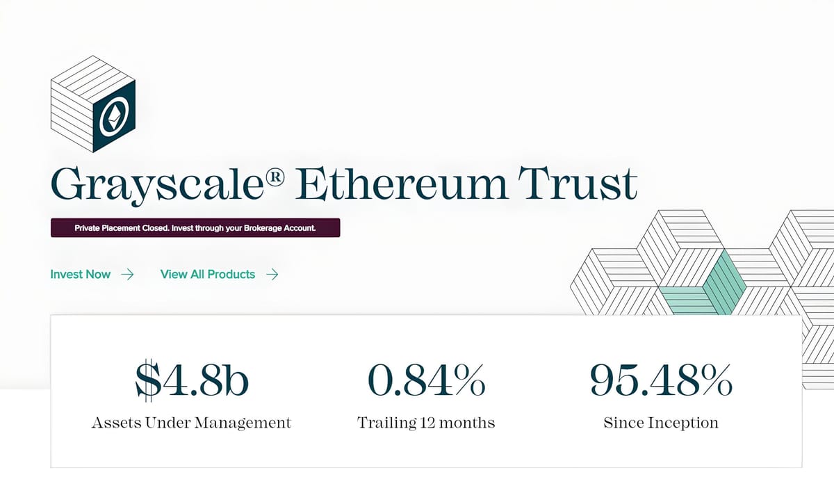 Arkham Continues to Uncover Cluster of Wallet Addresses Holding Grayscale's $4.8 Billion ETH