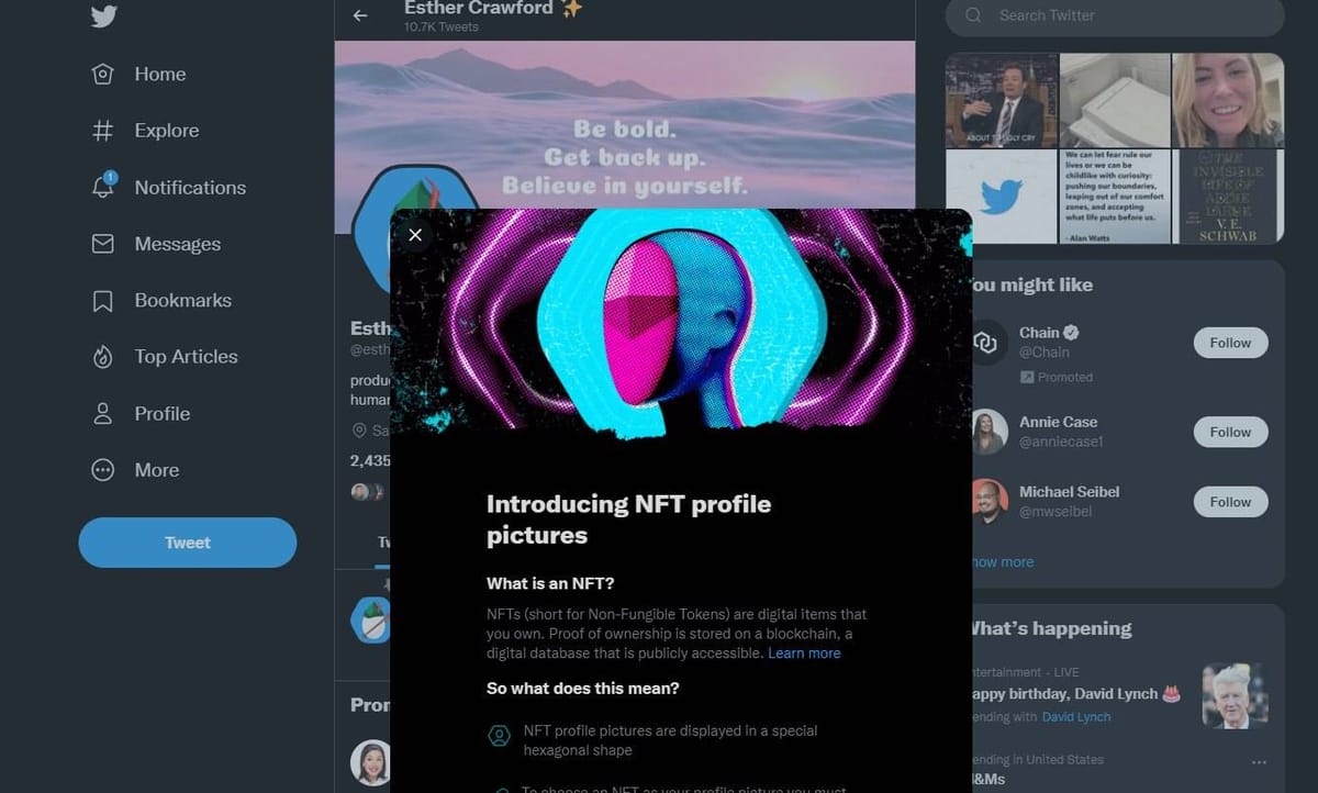 X (Twitter) Discontinues NFT Profile Picture Feature