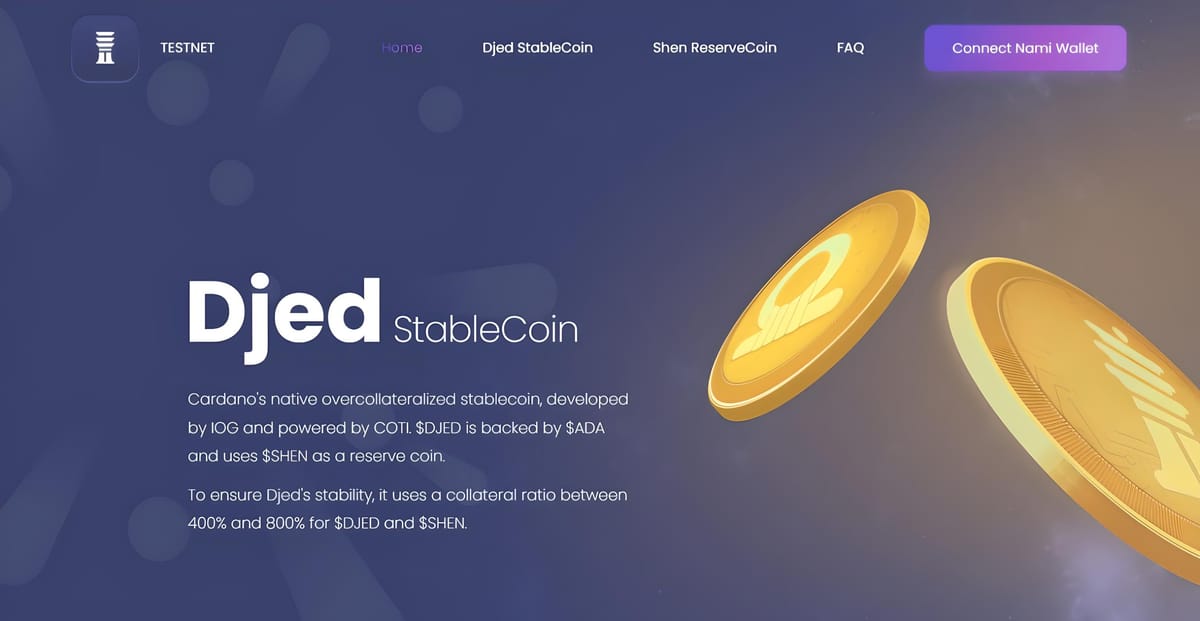 Cardano’s Djed Stablecoin to Launch Next Week
