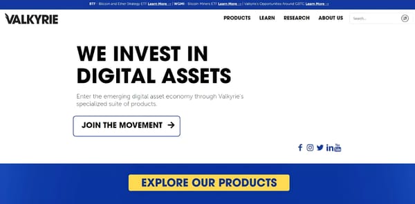 CoinShares Considering Acquisition of Valkyrie