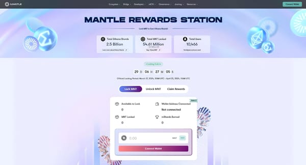 Mantle Launches Staking Program, MNT Price Hits New ATH