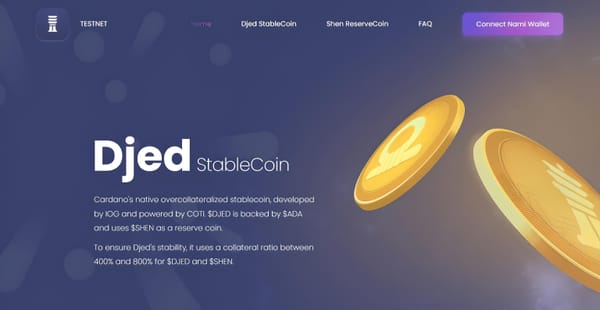 Cardano’s Djed Stablecoin to Launch Next Week