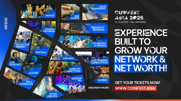 Coinfest Asia 2025 Trở Lại Bali Với Quy Mô Lớn Nhất Từ Trước Đến Nay, Tập Hợp Hơn 10.000 Người Yêu Thích Crypto Trên Toàn Thế Giới