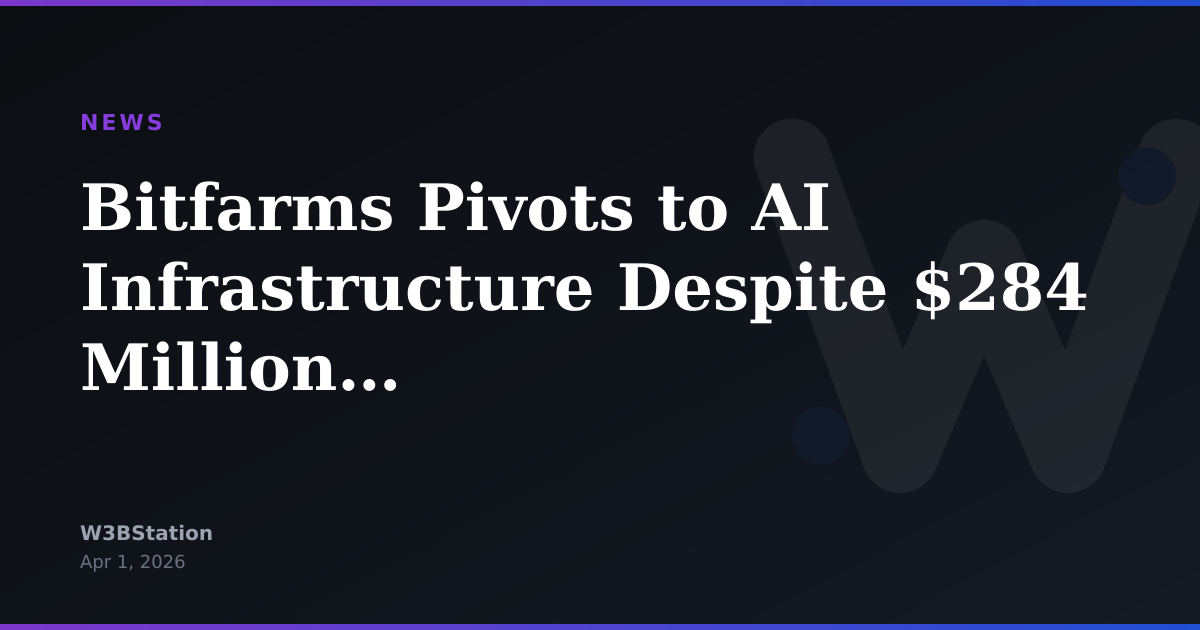 Bitfarms Pivots to AI Infrastructure Despite $284 Million Loss