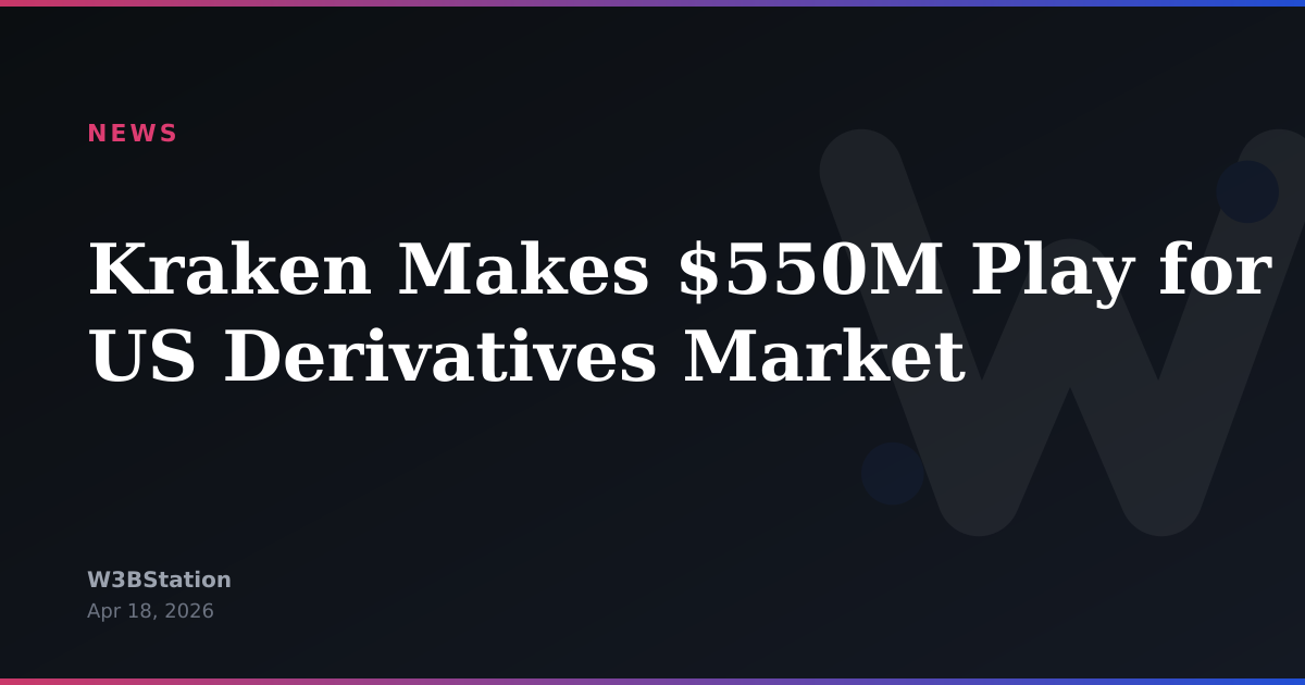 Kraken Makes $550M Play for US Derivatives Market