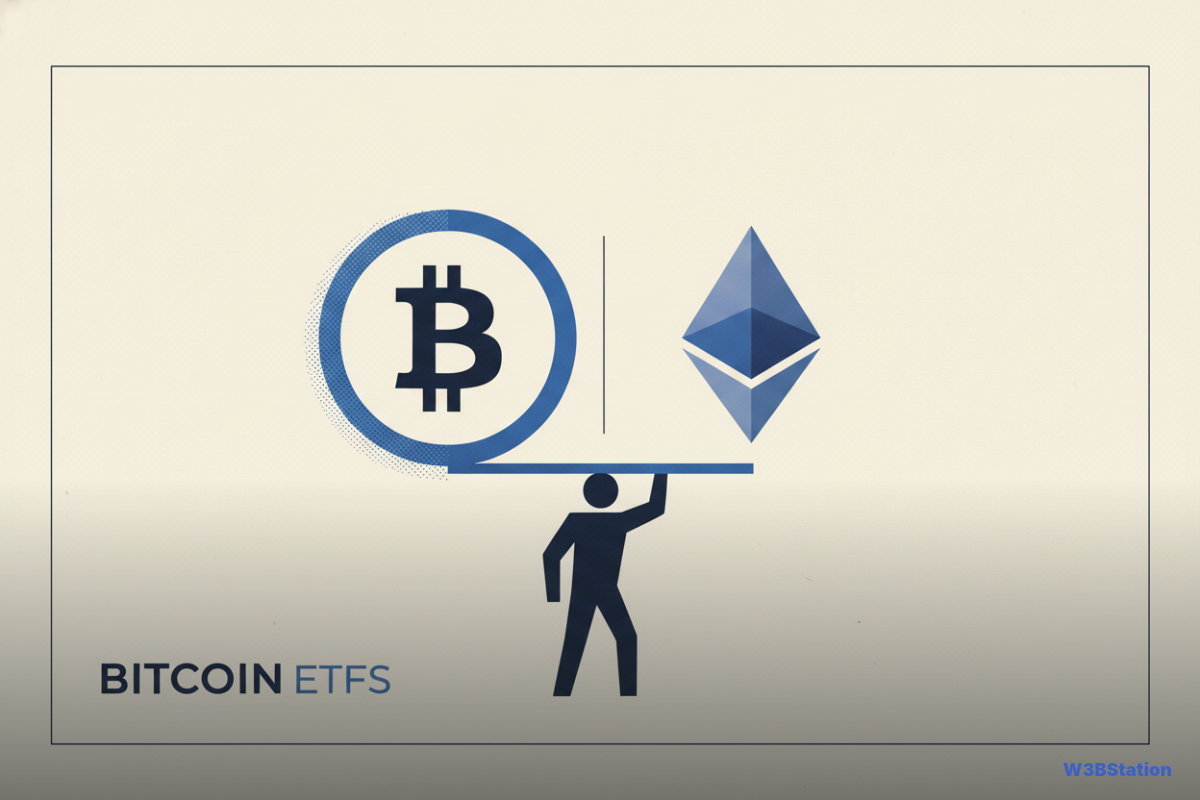Bitcoin ETFs Extend $3.1 Billion Inflow Streak; Ether ETFs Turn Red