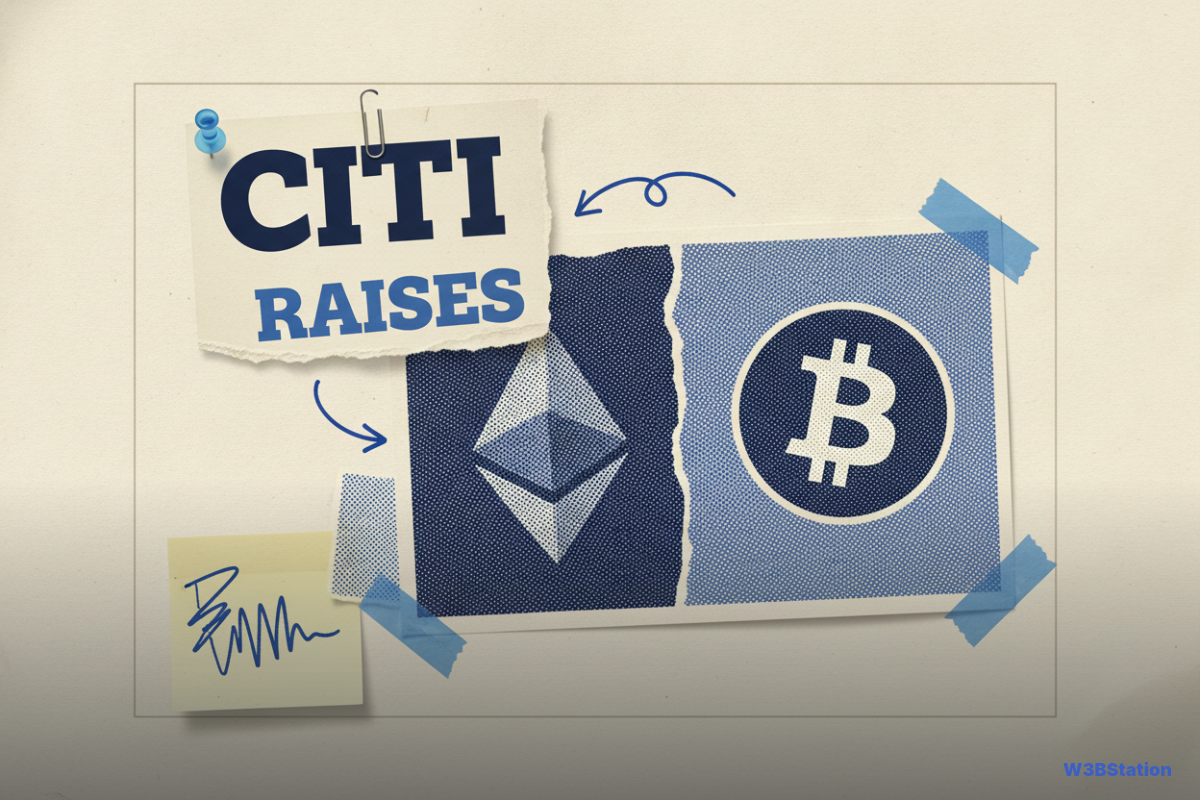 Citi Raises 12-Month Bitcoin Target to $113K, Ethereum to $3K