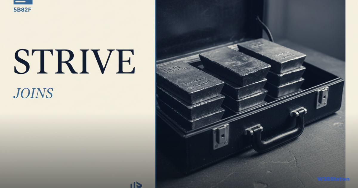 Strive Joins Corporate Bitcoin Adoption Wave with $60 Million Purchase